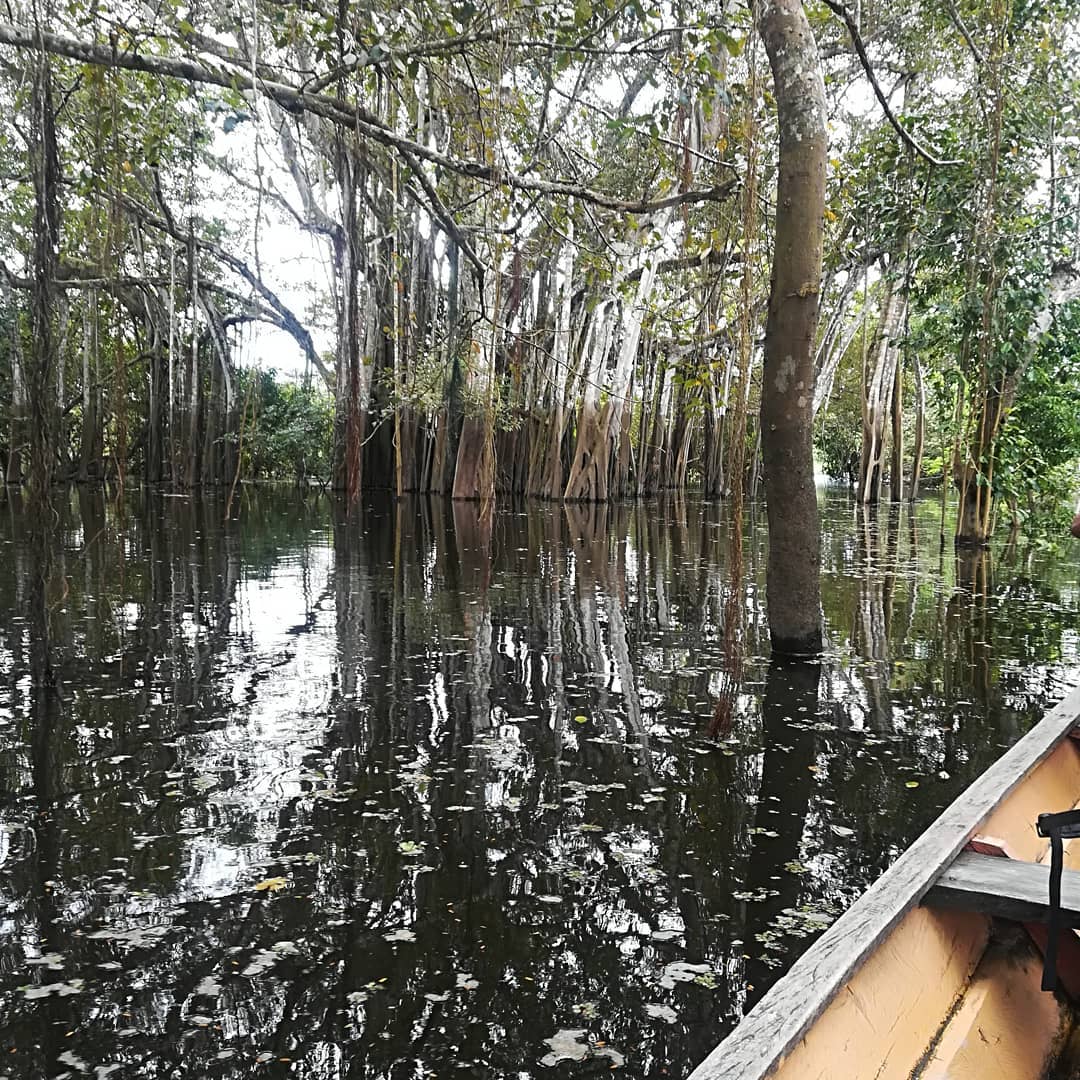 Canoeing on the Colombian Amazon